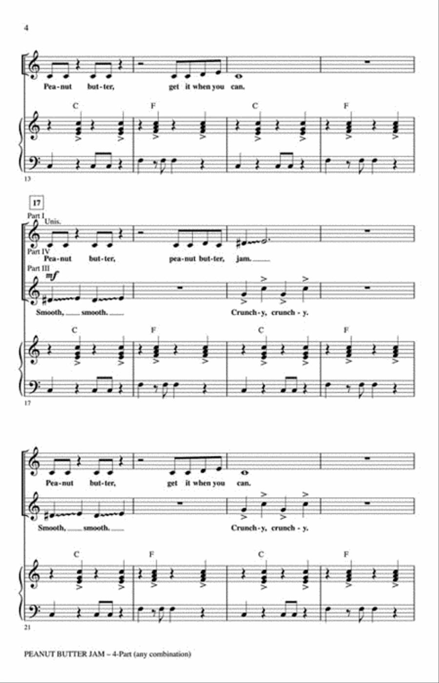 Peanut Butter Jam Choir scores gallery preview page 3