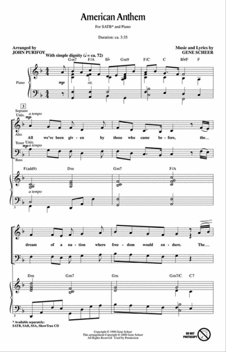 American Anthem Choir scores gallery preview page 2