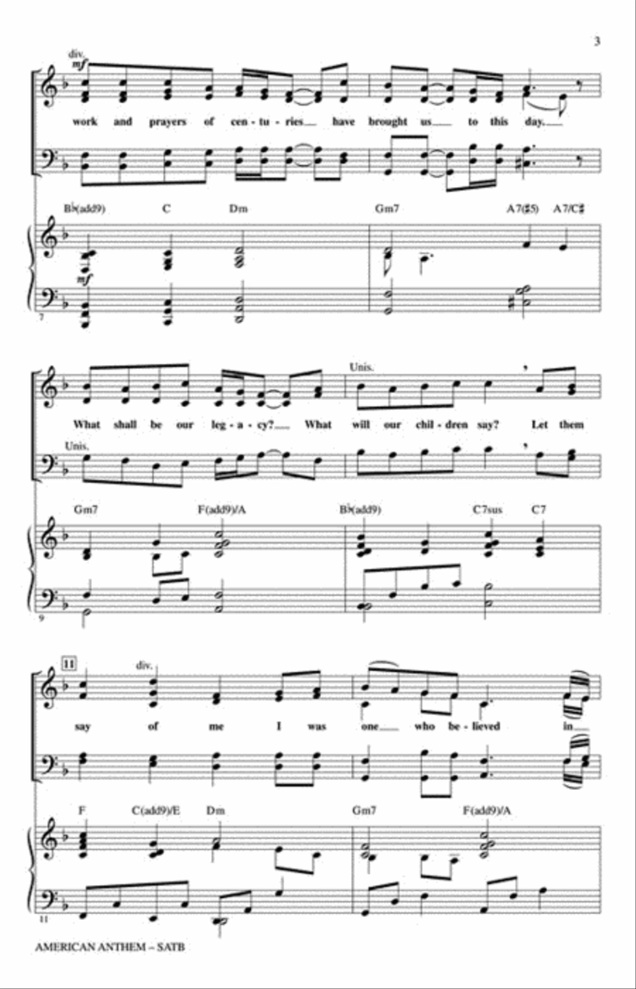 American Anthem Choir scores gallery preview page 3