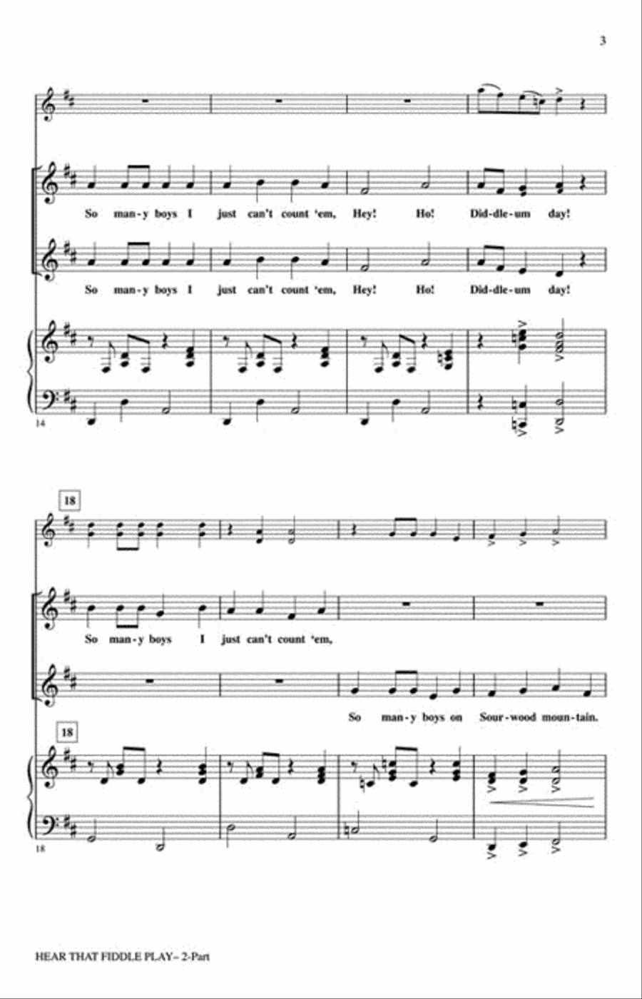 Hear That Fiddle Play Hear That Fiddle Play 2-Part scores gallery preview page 3
