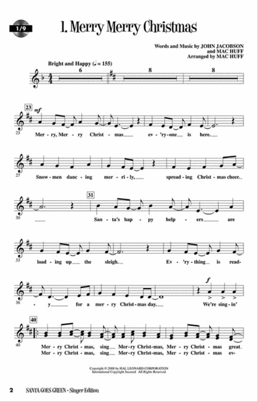 Santa Goes Green Choir scores gallery preview page 2