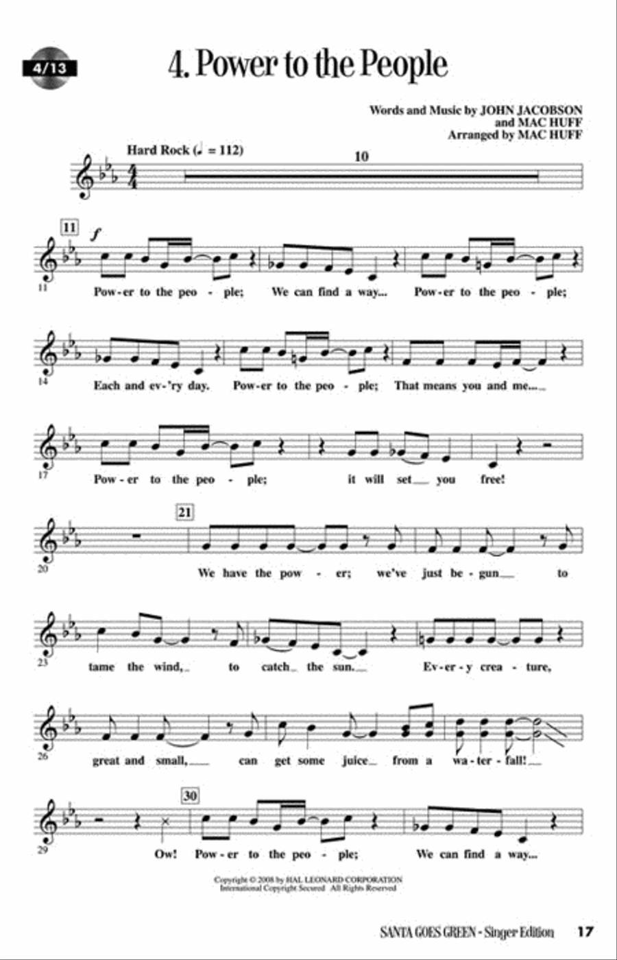 Santa Goes Green Choir scores gallery preview page 4