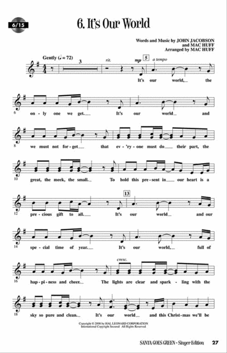 Santa Goes Green Choir scores gallery preview page 5
