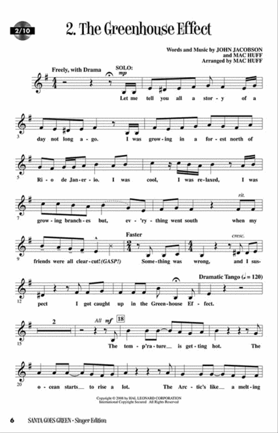 Santa Goes Green Choir scores gallery preview page 6