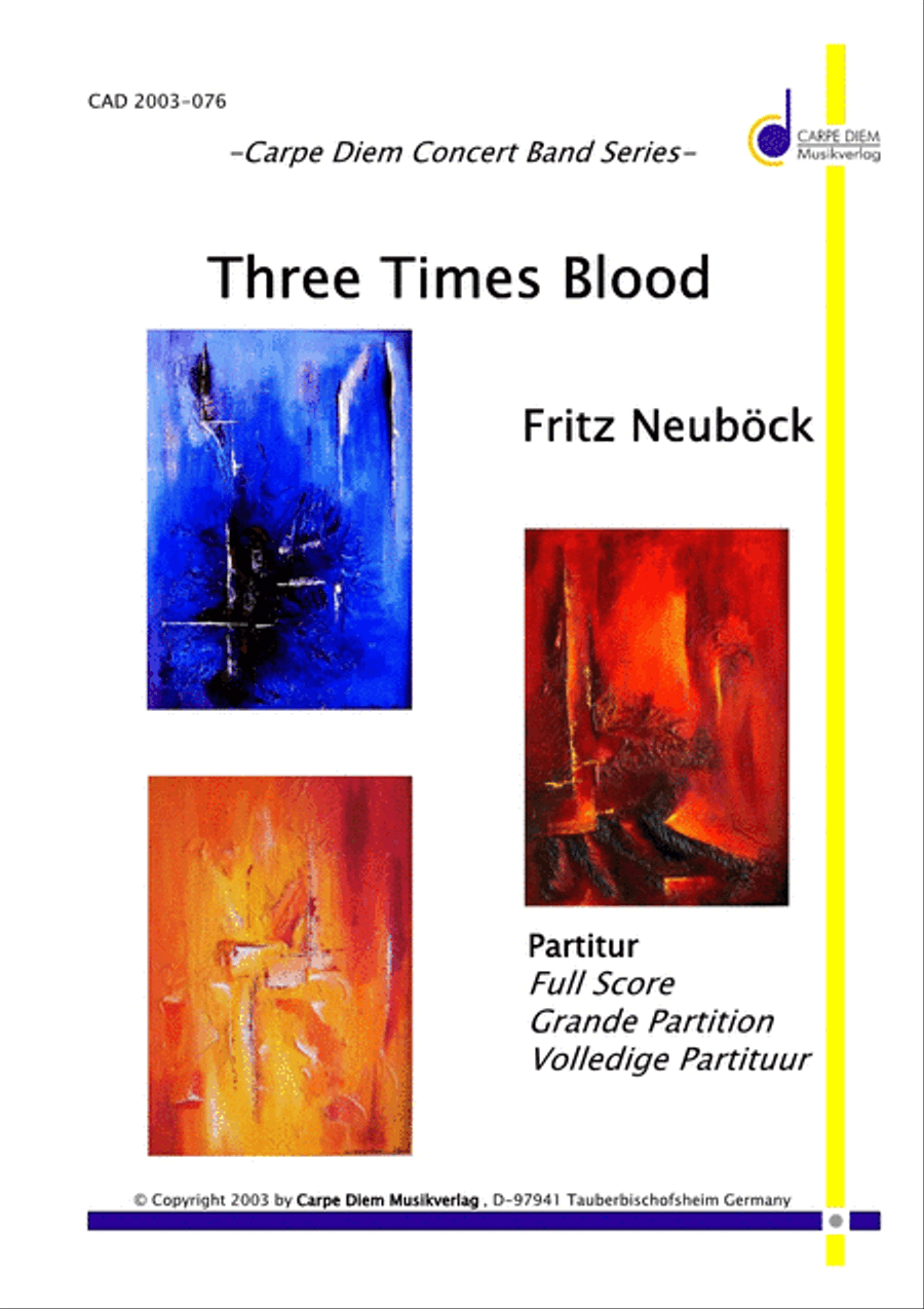 Three Times Blood Three Times Blood Concert Band scores gallery preview page 1