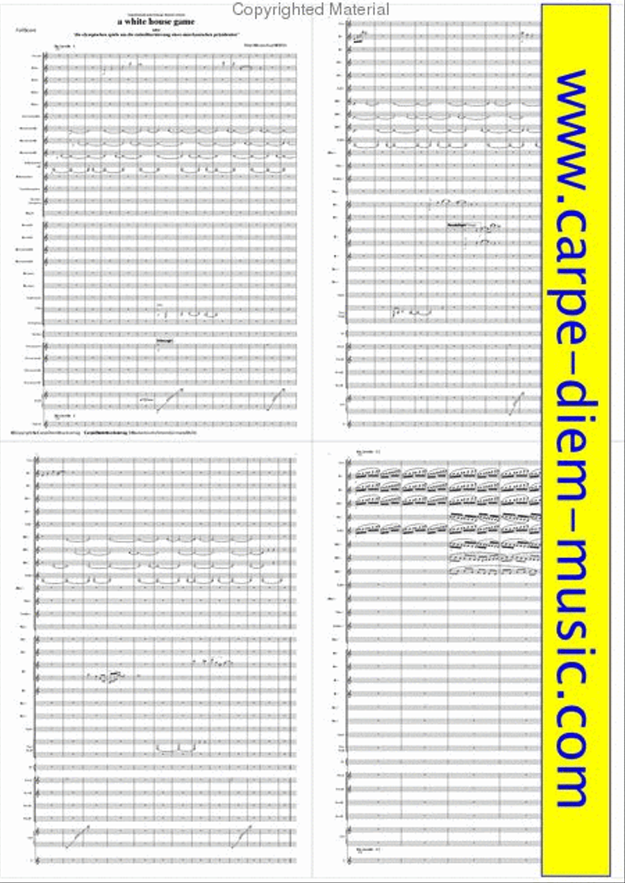a white house game a white house game Concert Band scores gallery preview page 2