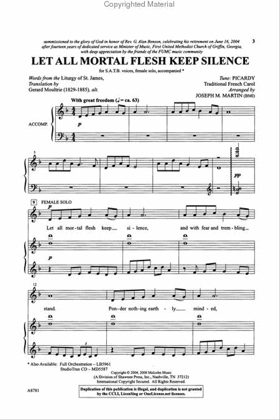Let All Mortal Flesh Keep Silence 4-Part scores gallery preview page 2