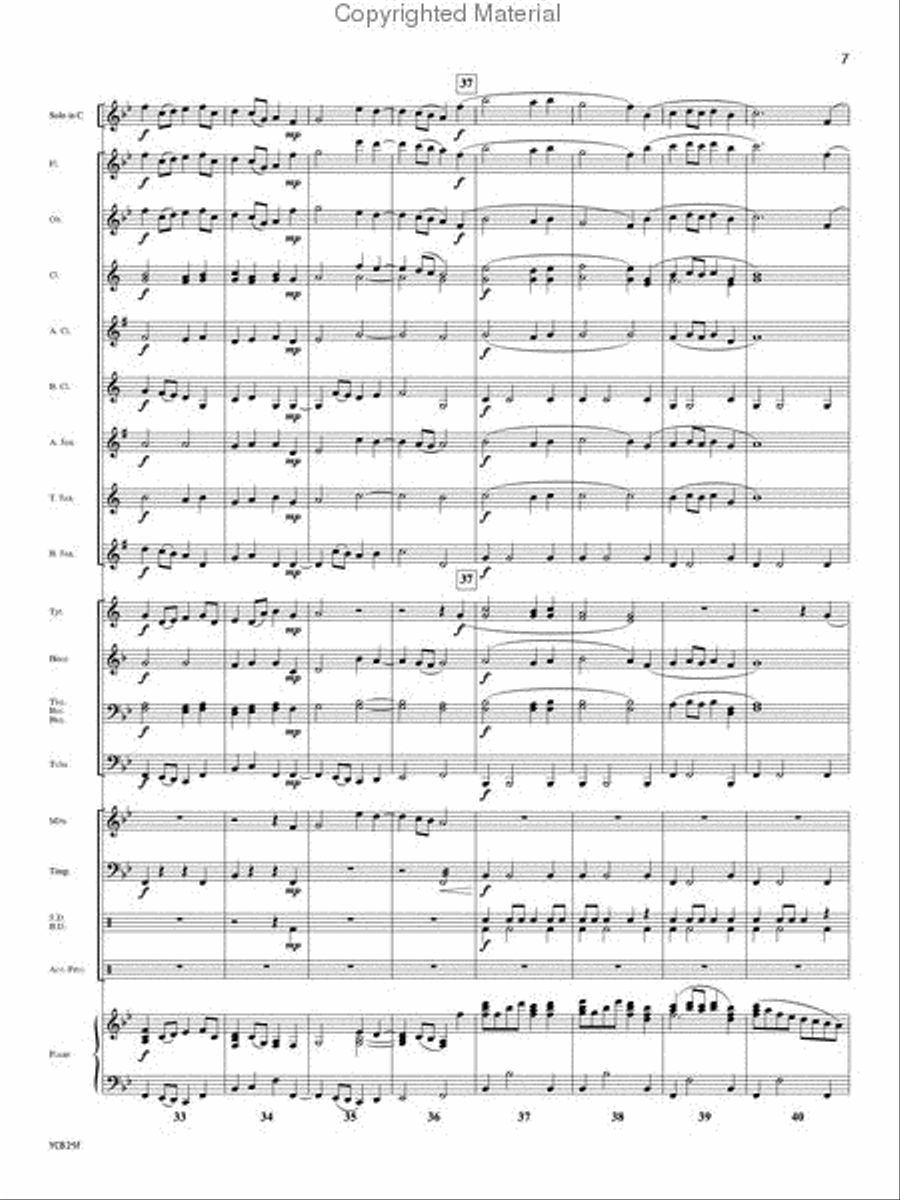 Symphony No. 1 Theme Symphony No. 1 Theme Concert Band scores gallery preview page 6