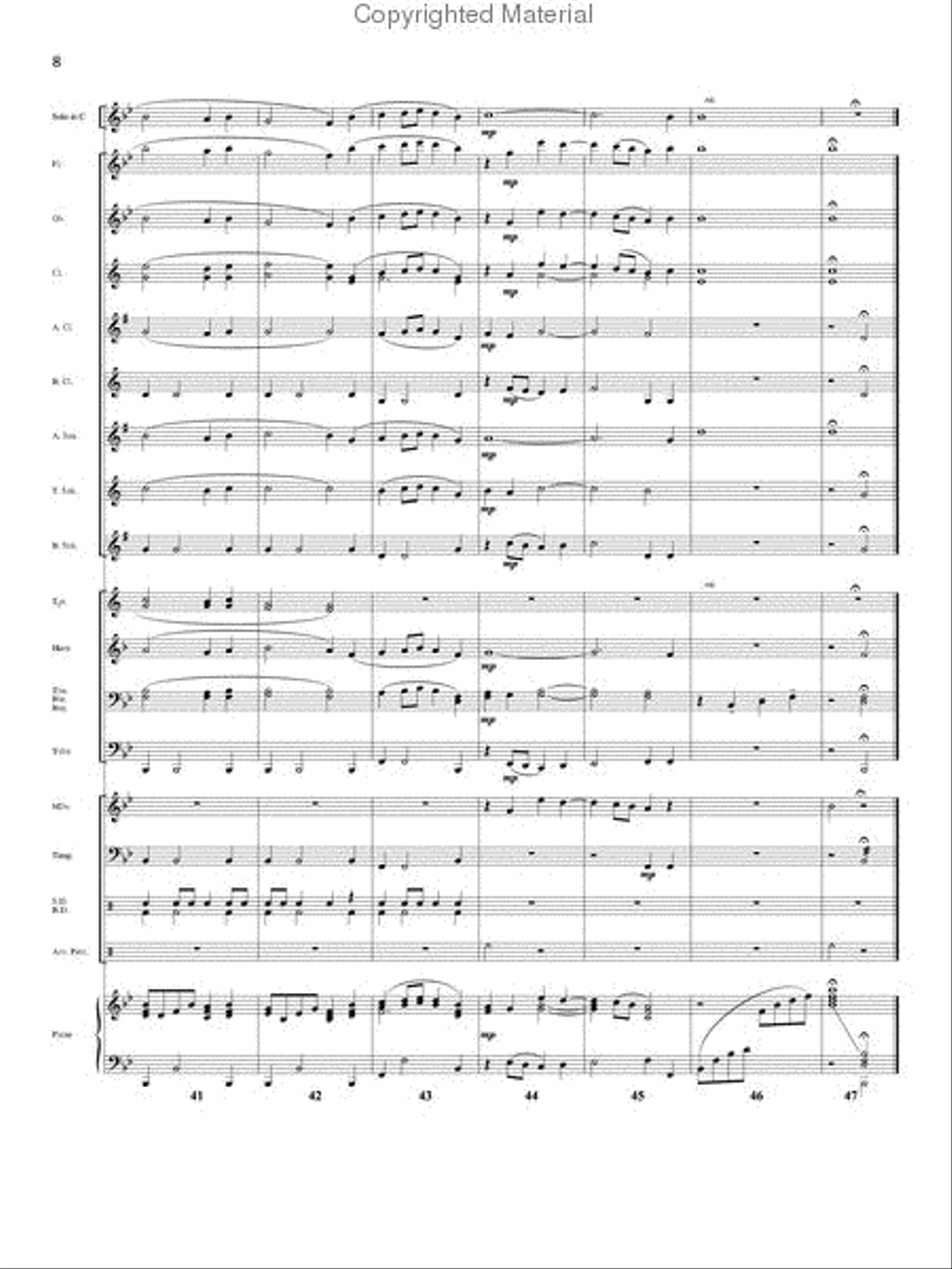 Symphony No. 1 Theme Symphony No. 1 Theme Concert Band scores gallery preview page 7