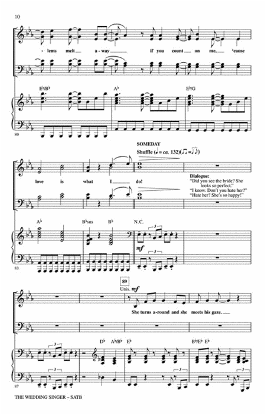 The Wedding Singer The Wedding Singer 4-Part scores gallery preview page 4