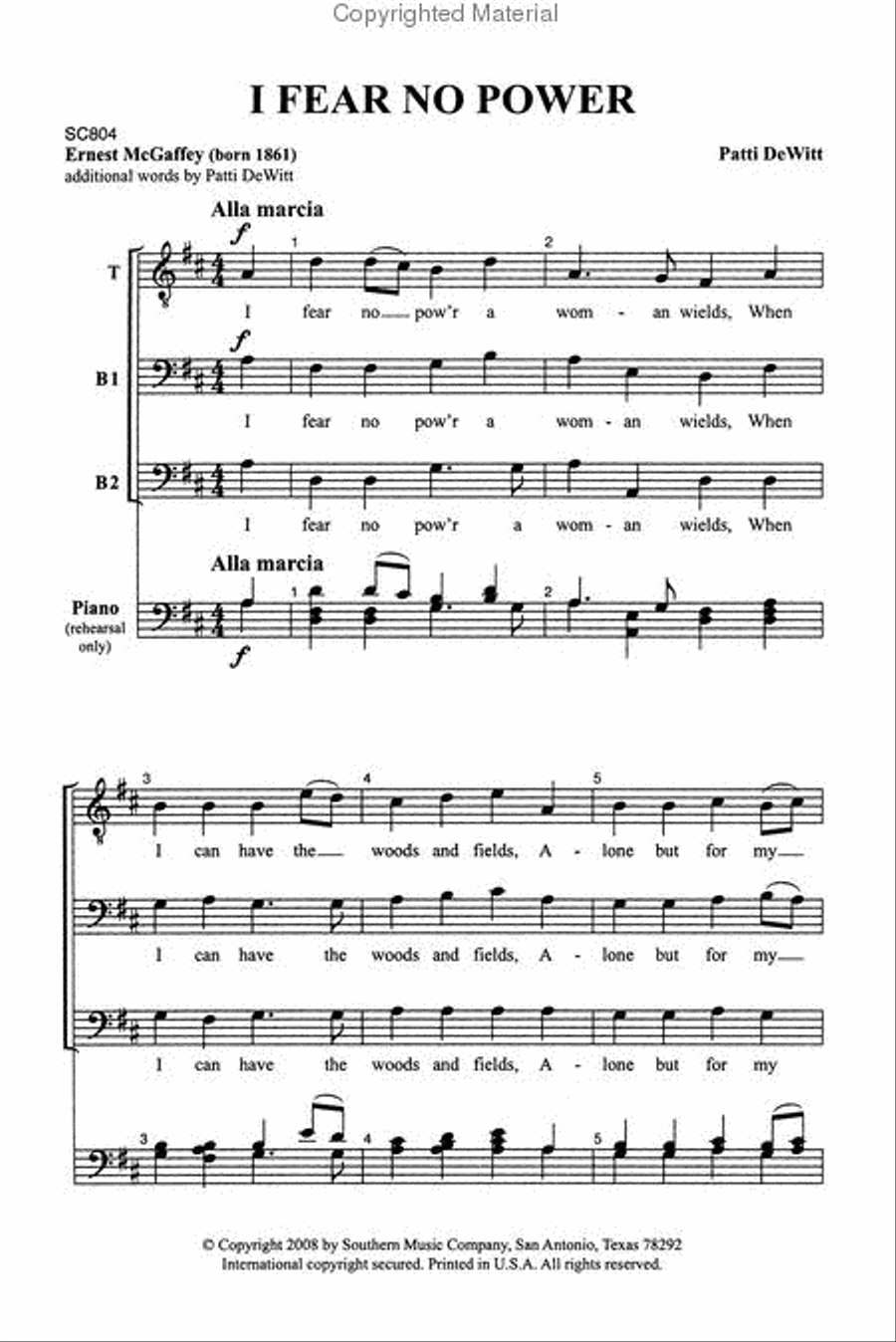 I Fear No Power Choir scores gallery preview page 2