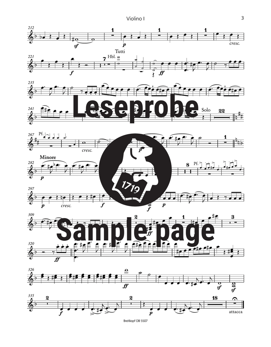 Piano Concerto No. 2 in D minor Op. 40 MWV O 11 Orchestra scores gallery preview page 4