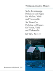 6 Three-Part Preludes and Fugues