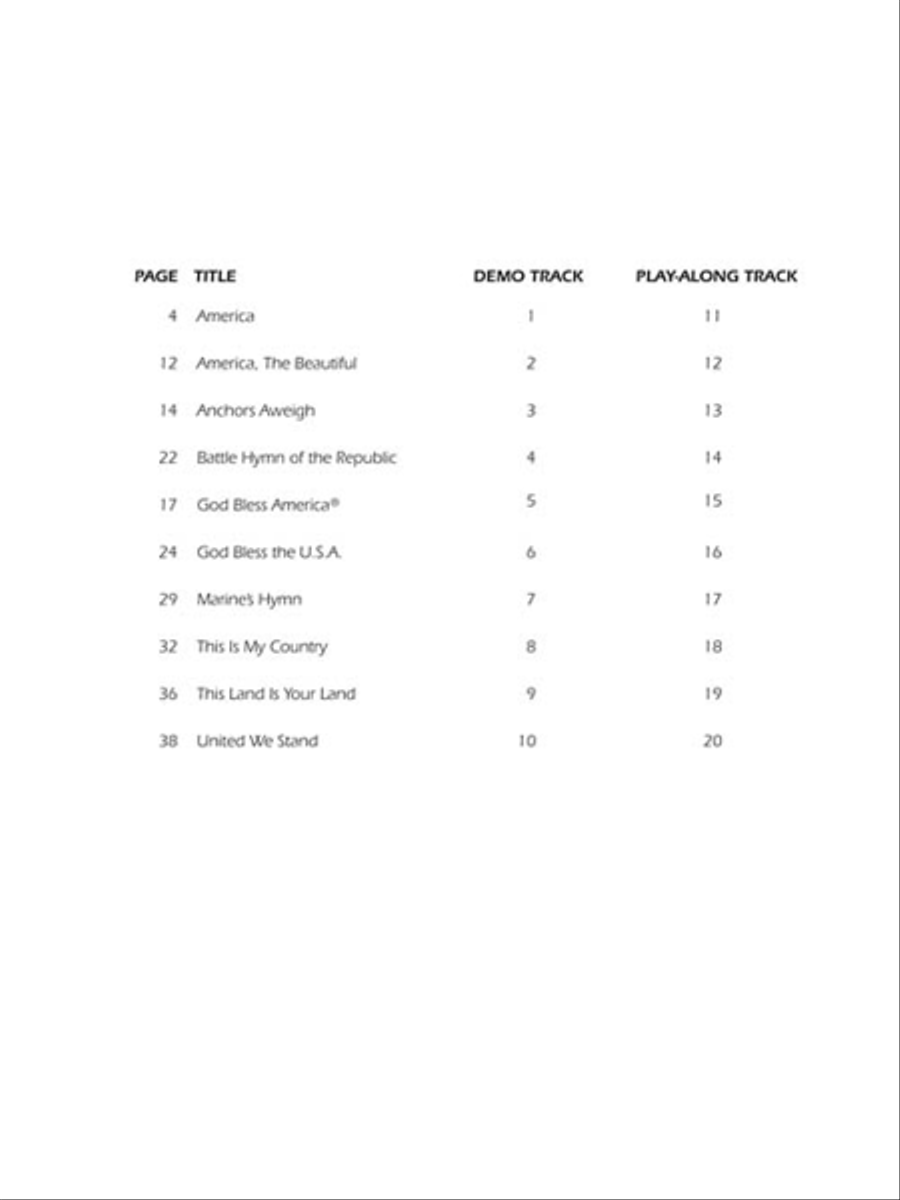 God Bless America and Other Patriotic Favorites Piano, Vocal, Guitar scores gallery preview page 3