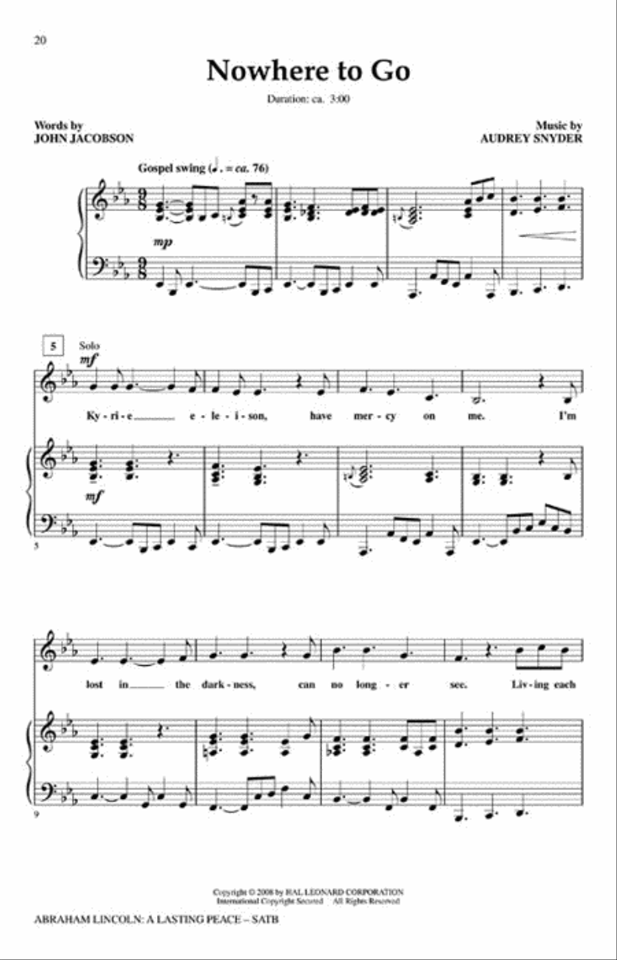 Abraham Lincoln: A Lasting Peace 4-Part scores gallery preview page 4