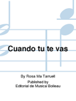 Cuando tu te vas