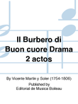 Il Burbero di Buon cuore Drama 2 actos
