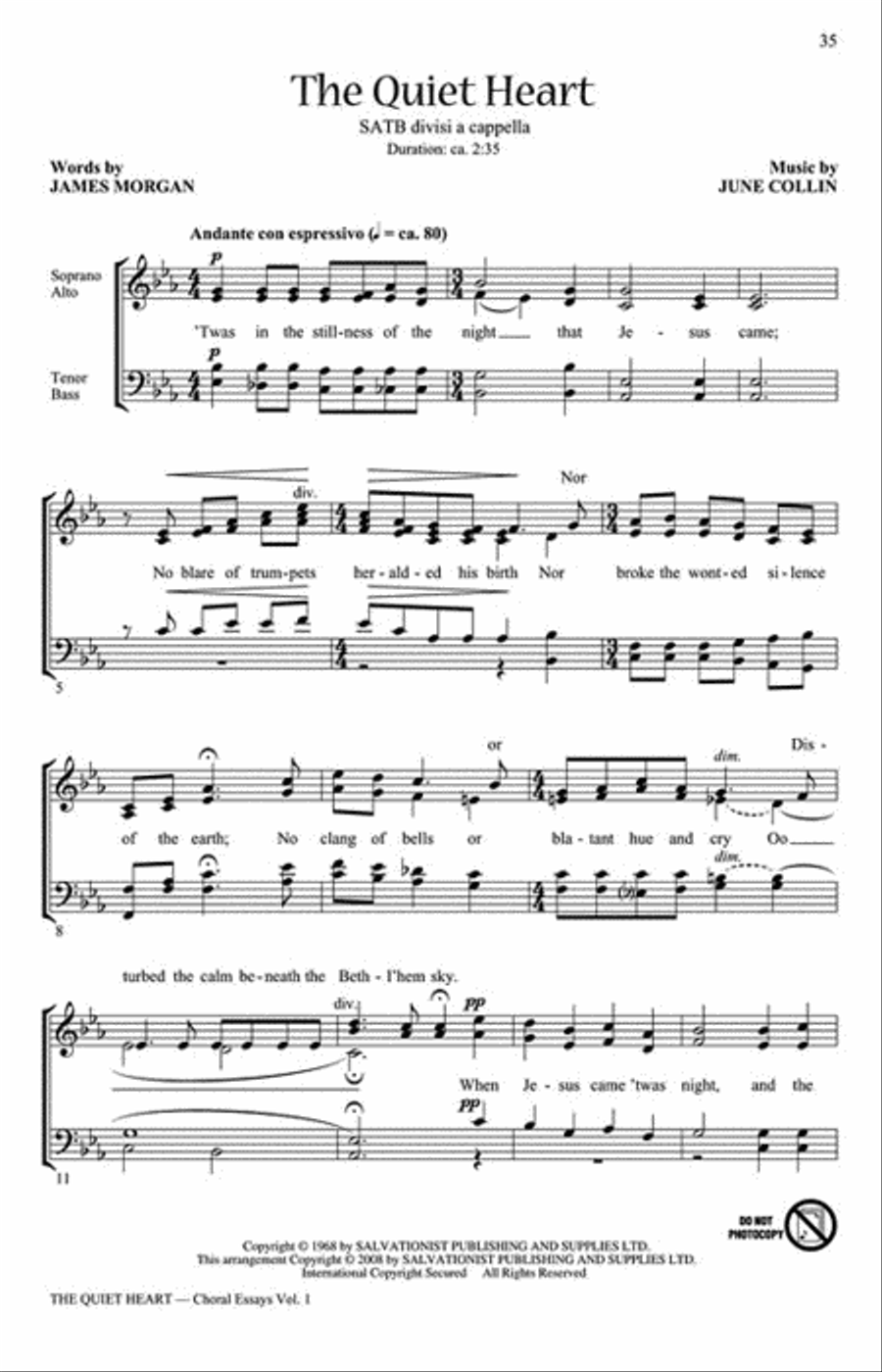 The Quiet Heart: Choral Essays Volume 1 Divisi scores gallery preview page 4