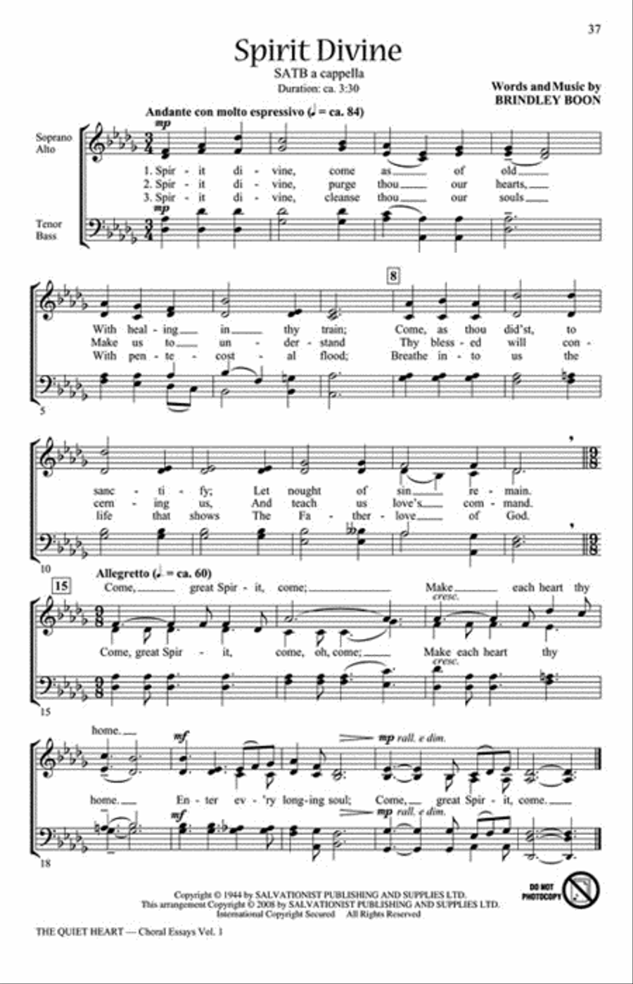 The Quiet Heart: Choral Essays Volume 1 Divisi scores gallery preview page 5