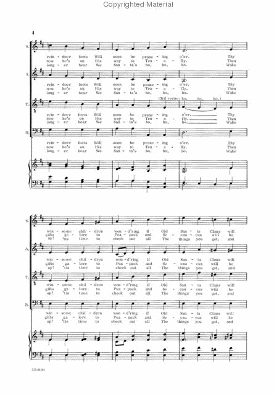O Little Town of Hackensack 4-Part scores gallery preview page 3