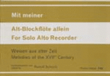 Mit meiner Altblockflote