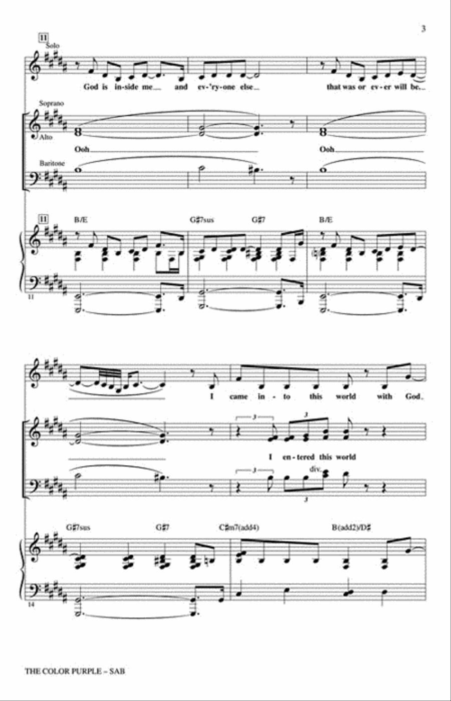 The Color Purple The Color Purple 3-Part scores gallery preview page 3