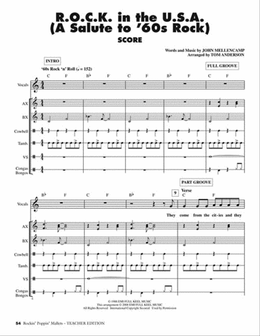 Rockin' Poppin' Mallets Choir scores gallery preview page 4