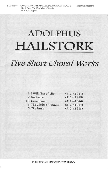 Five Short Choral Works: Crucifixion