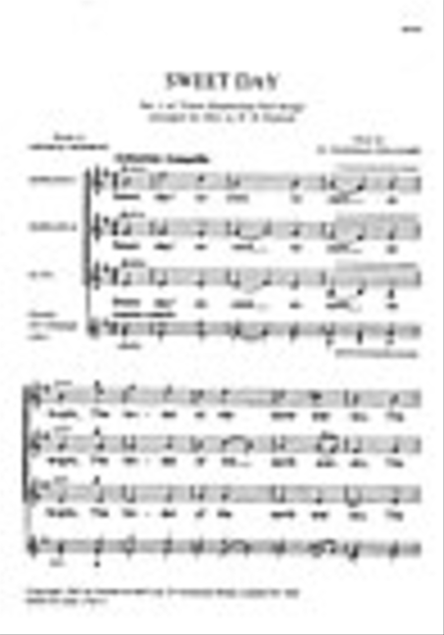 A Sweet Day SSA scores gallery preview page 1