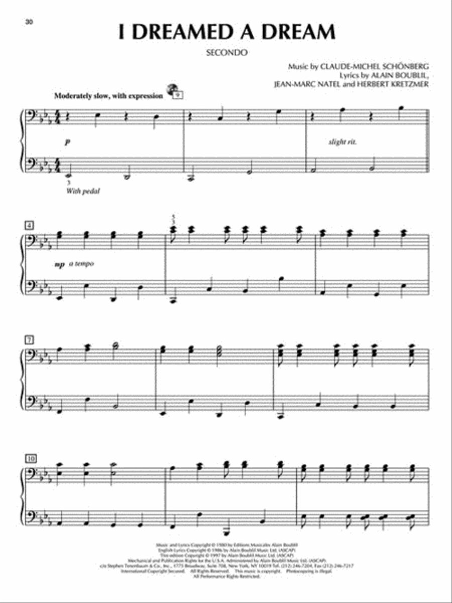 Les Misérables 1 Piano, 4-Hands scores gallery preview page 5