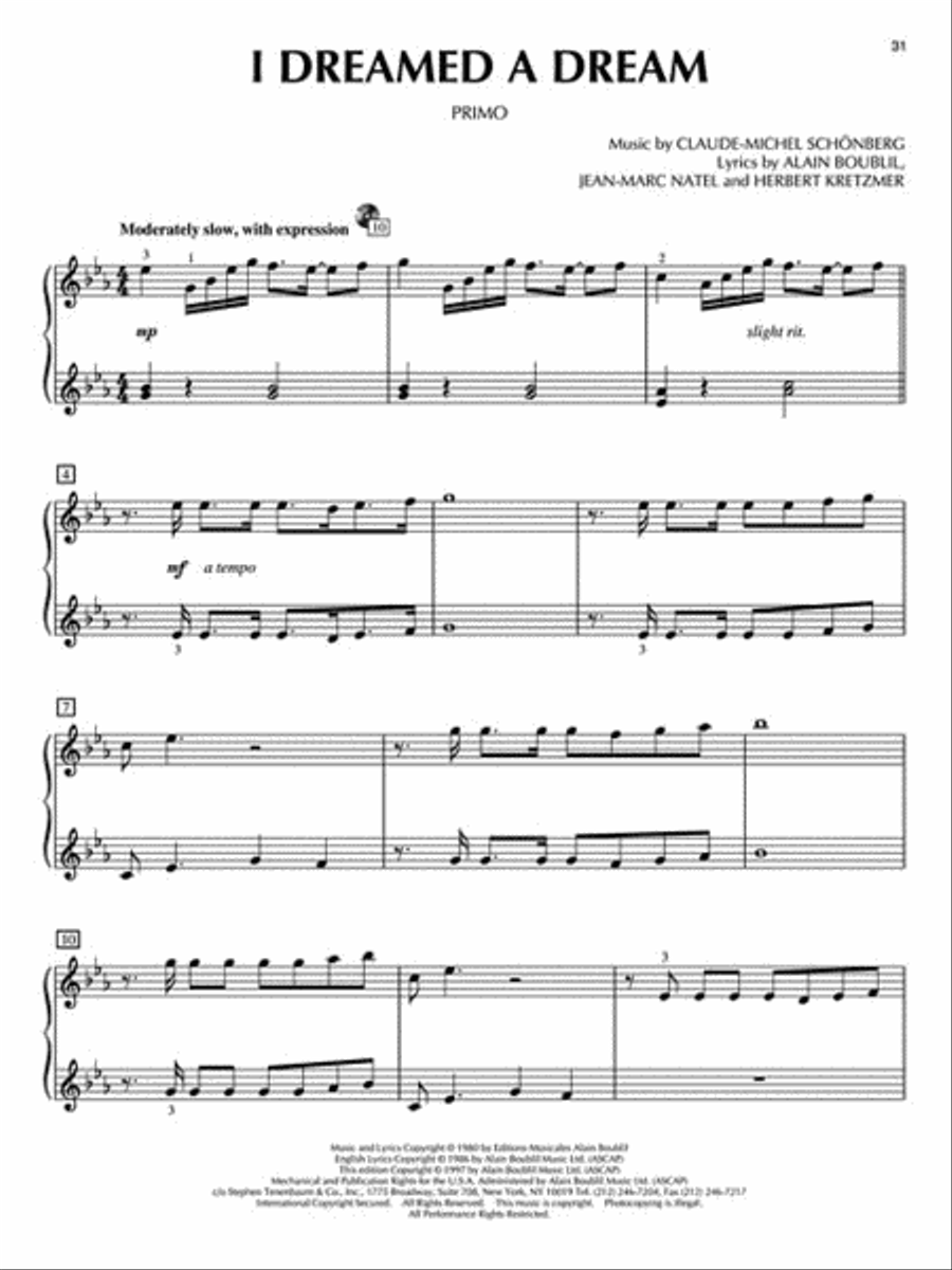 Les Misérables 1 Piano, 4-Hands scores gallery preview page 7