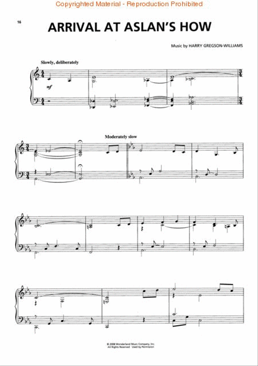 The Chronicles of Narnia – Prince Caspian Piano, Vocal, Guitar scores gallery preview page 3