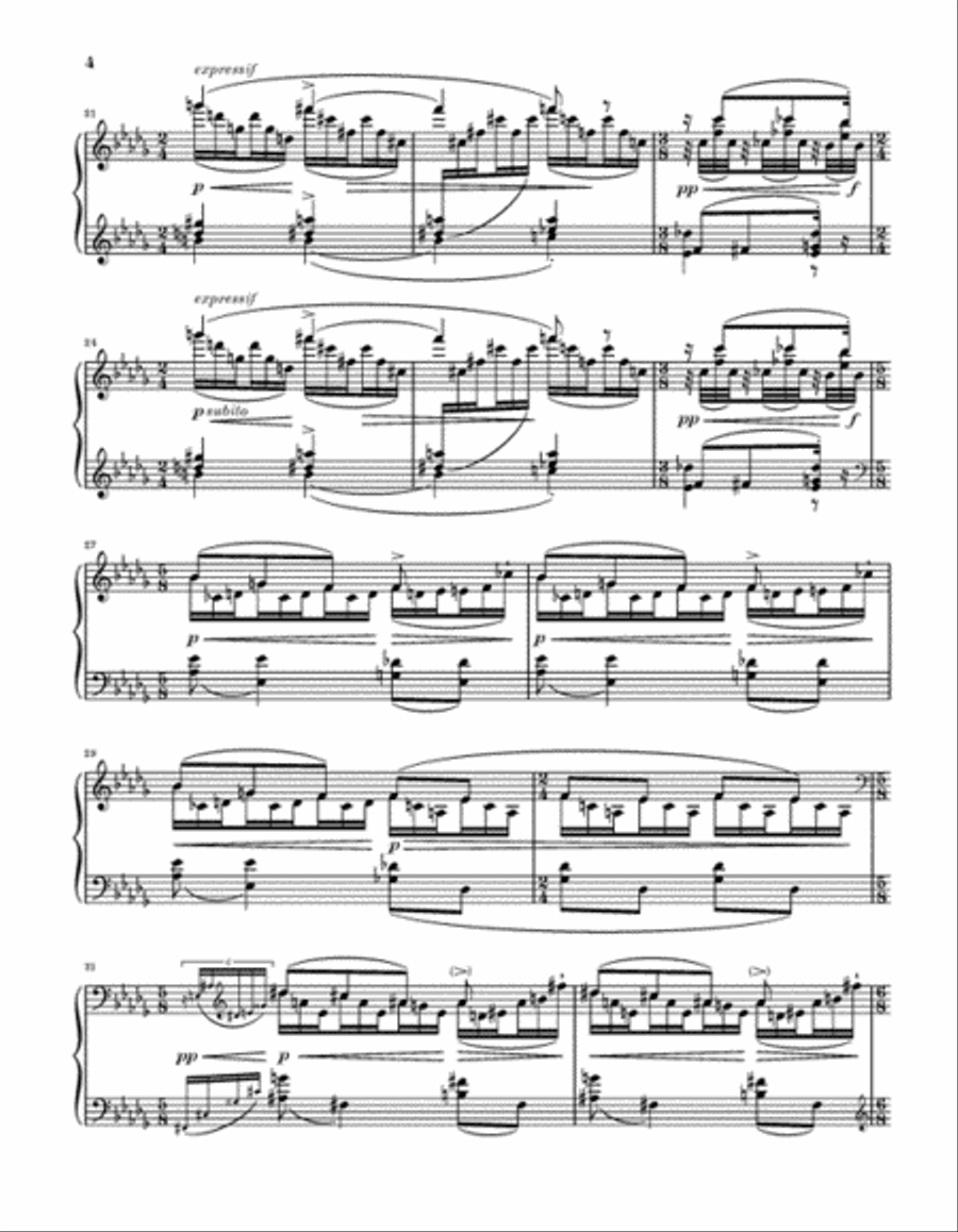 Miroirs Miroirs Piano Solo scores gallery preview page 4
