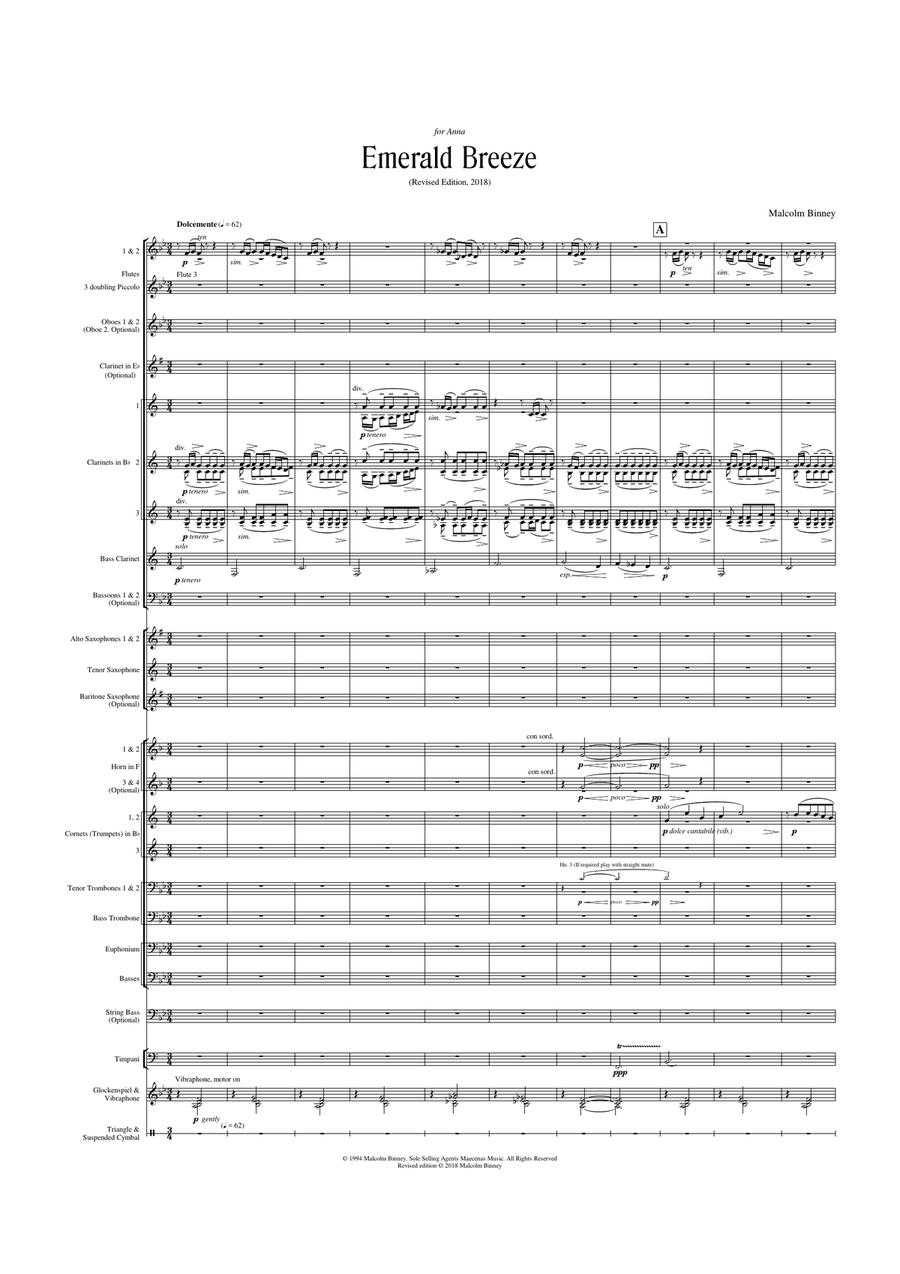 Emerald Breeze (score) Concert Band - Sheet Music page 2