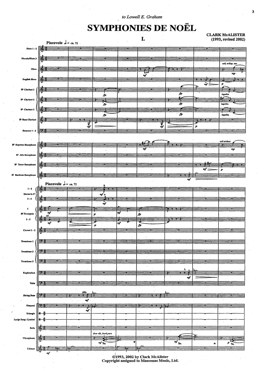 Symphonies De Noel by Clark Mcalister Concert Band - Sheet Music page 2
