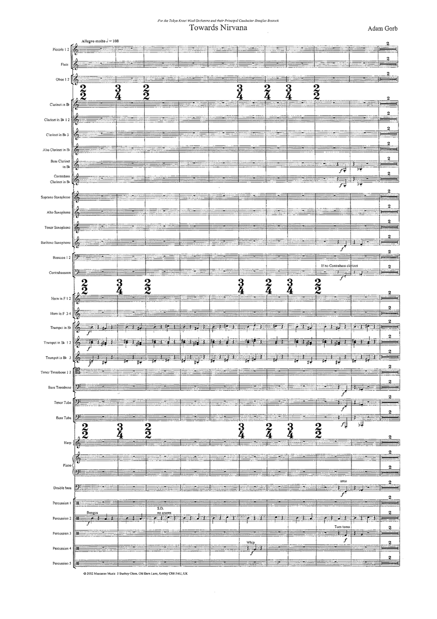 Towards Nirvana (score) by Adam Gorb Concert Band - Sheet Music page 2