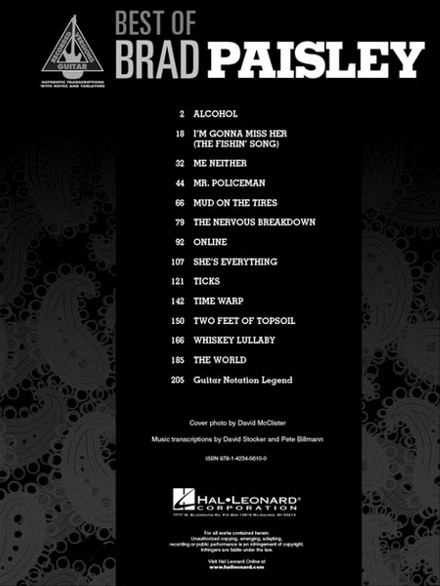Best of Brad Paisley Electric Guitar scores gallery preview page 2