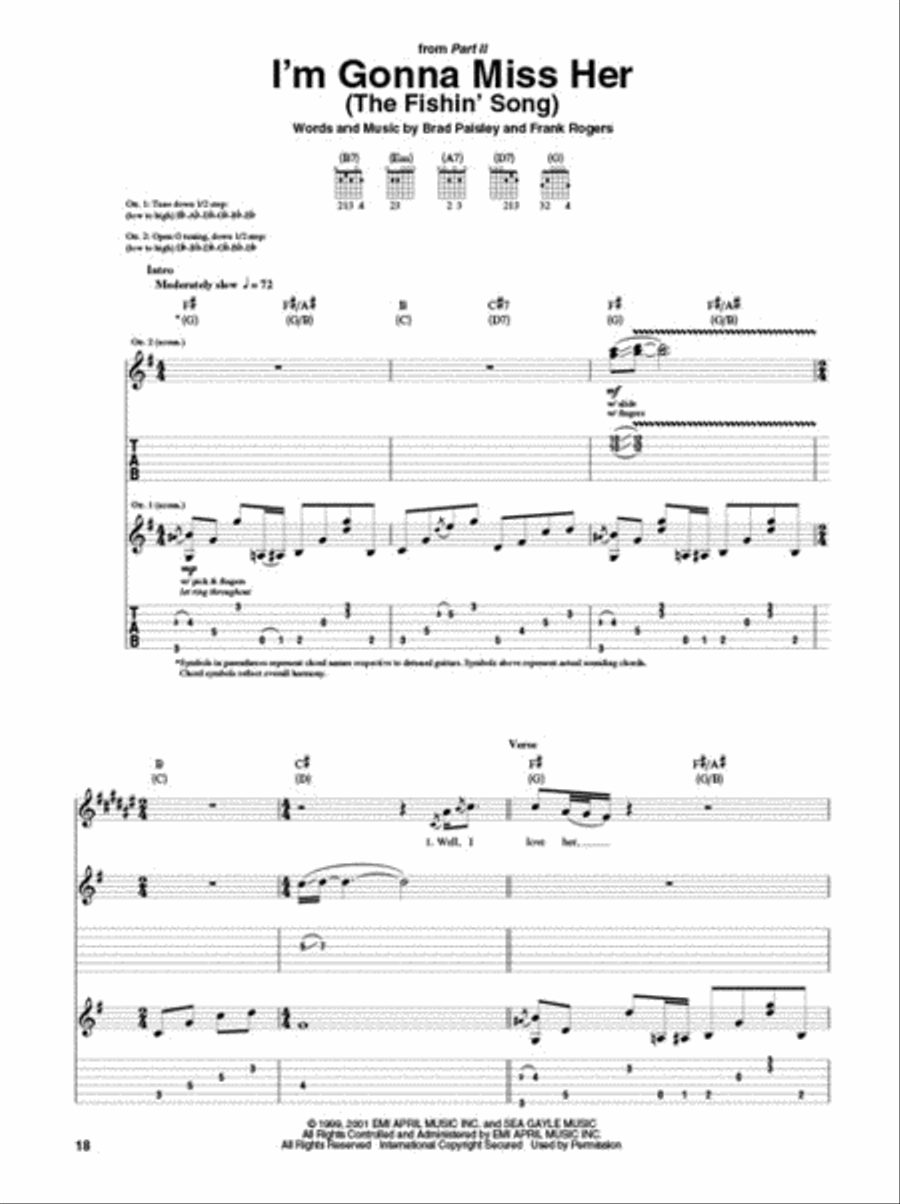 Best of Brad Paisley Electric Guitar scores gallery preview page 4