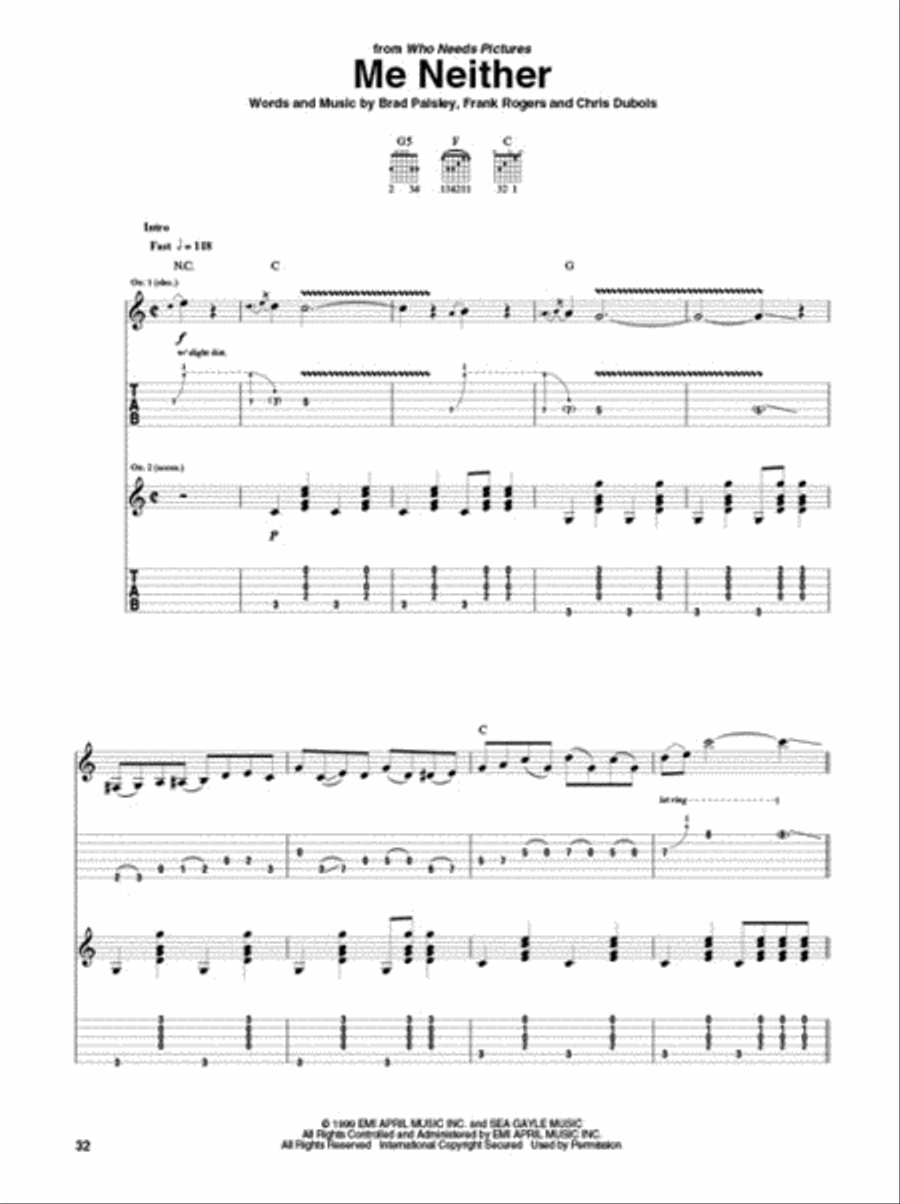 Best of Brad Paisley Electric Guitar scores gallery preview page 5
