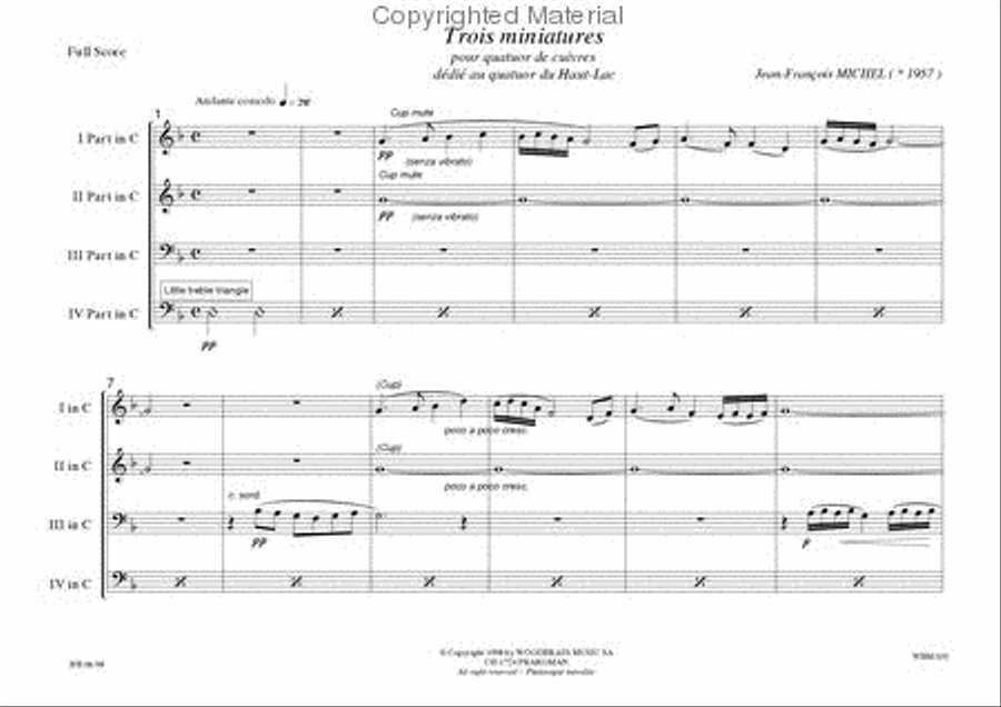3 Miniatures 3 Miniatures Brass Quartet scores gallery preview page 2
