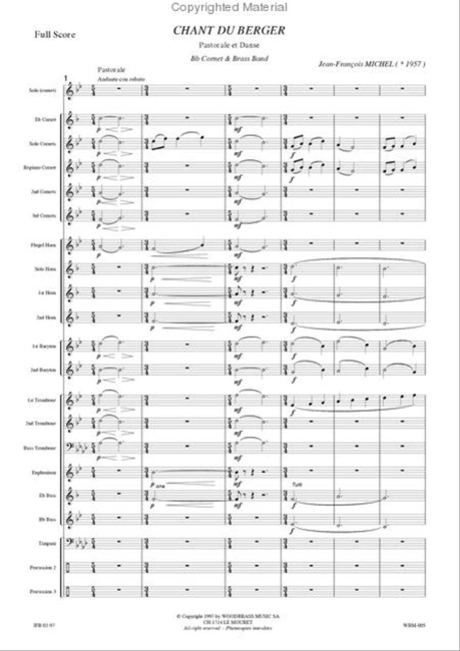 Chant du Berger Chant du Berger Cornet scores gallery preview page 2
