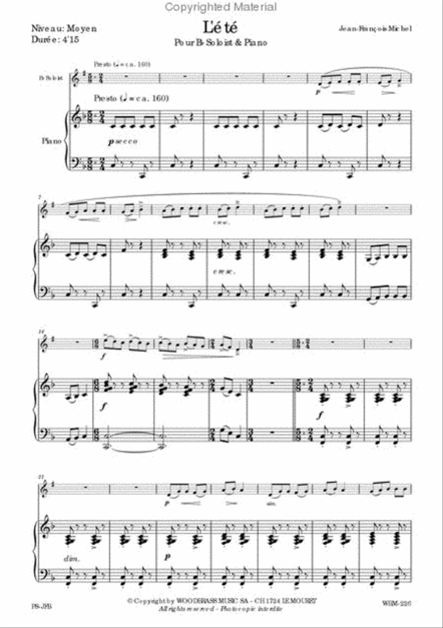 l'ete Trumpet Solo scores gallery preview page 2
