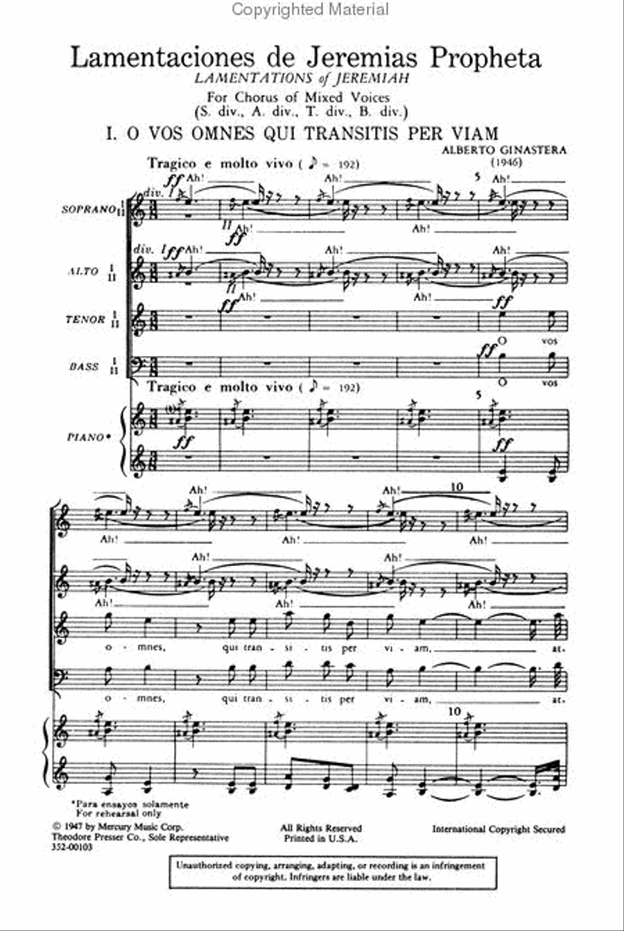 The Lamentations of Jeremiah 4-Part scores gallery preview page 2