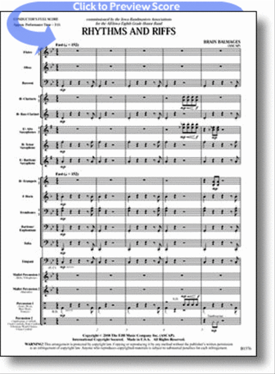Rhythms and Riffs Rhythms and Riffs Concert Band scores gallery preview page 1
