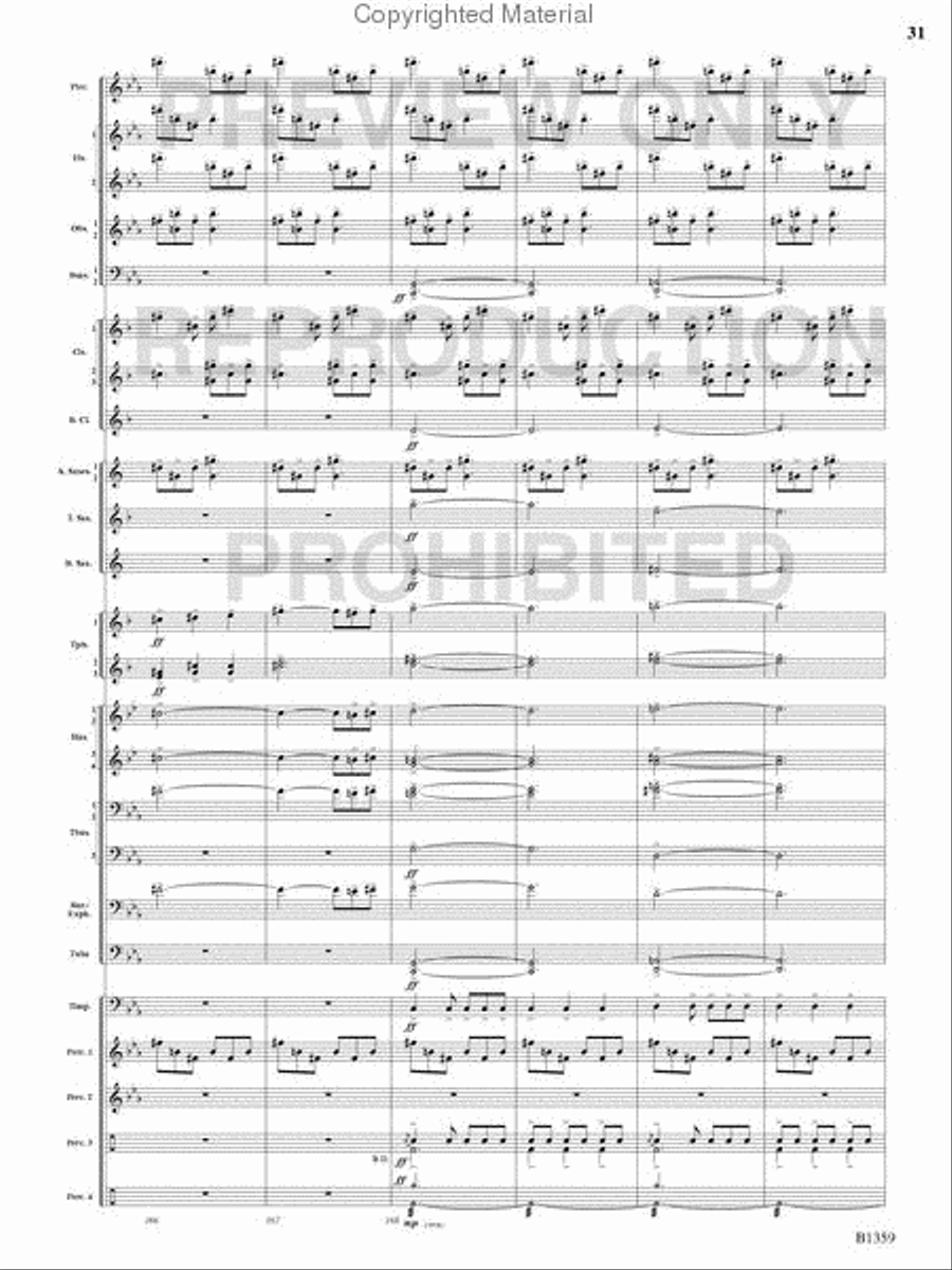 Raging Machines Raging Machines Concert Band scores gallery preview page 30