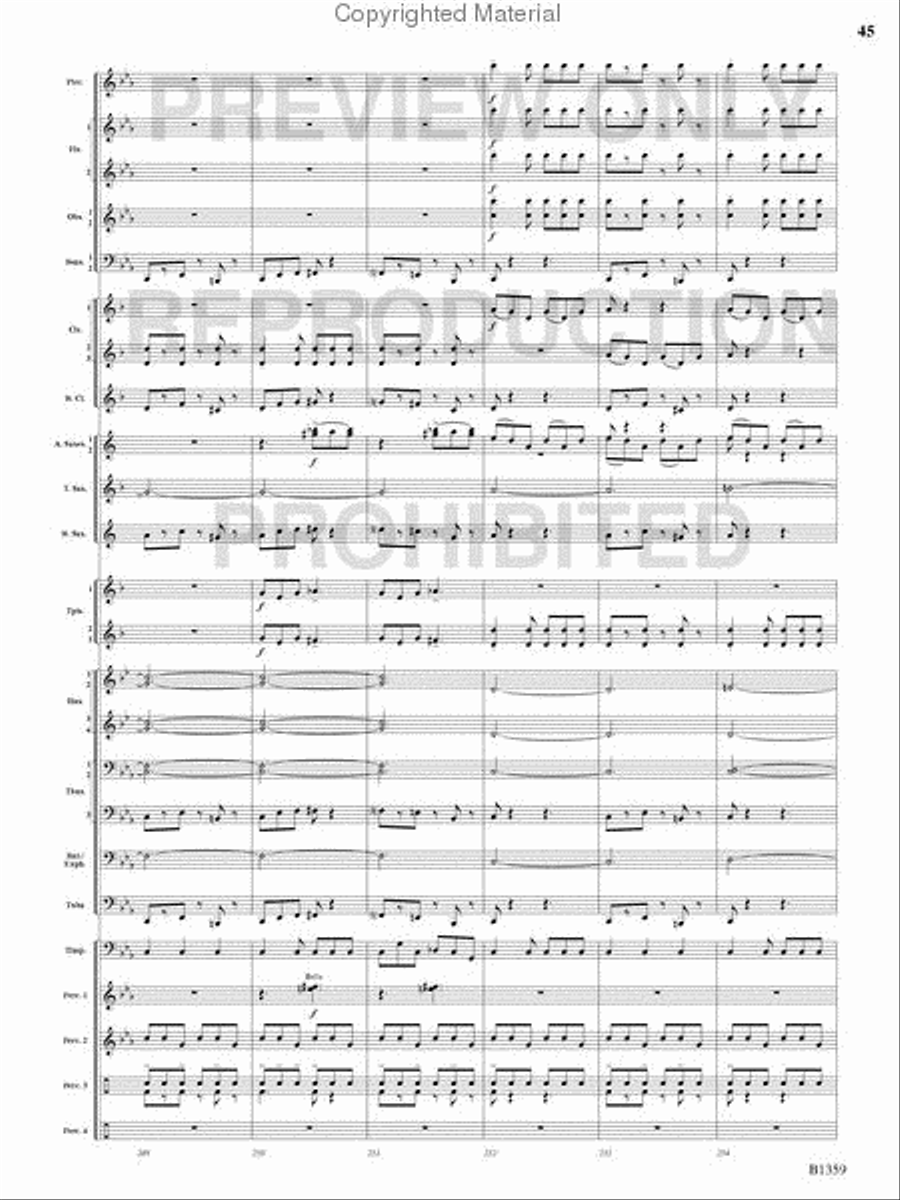 Raging Machines Raging Machines Concert Band scores gallery preview page 44