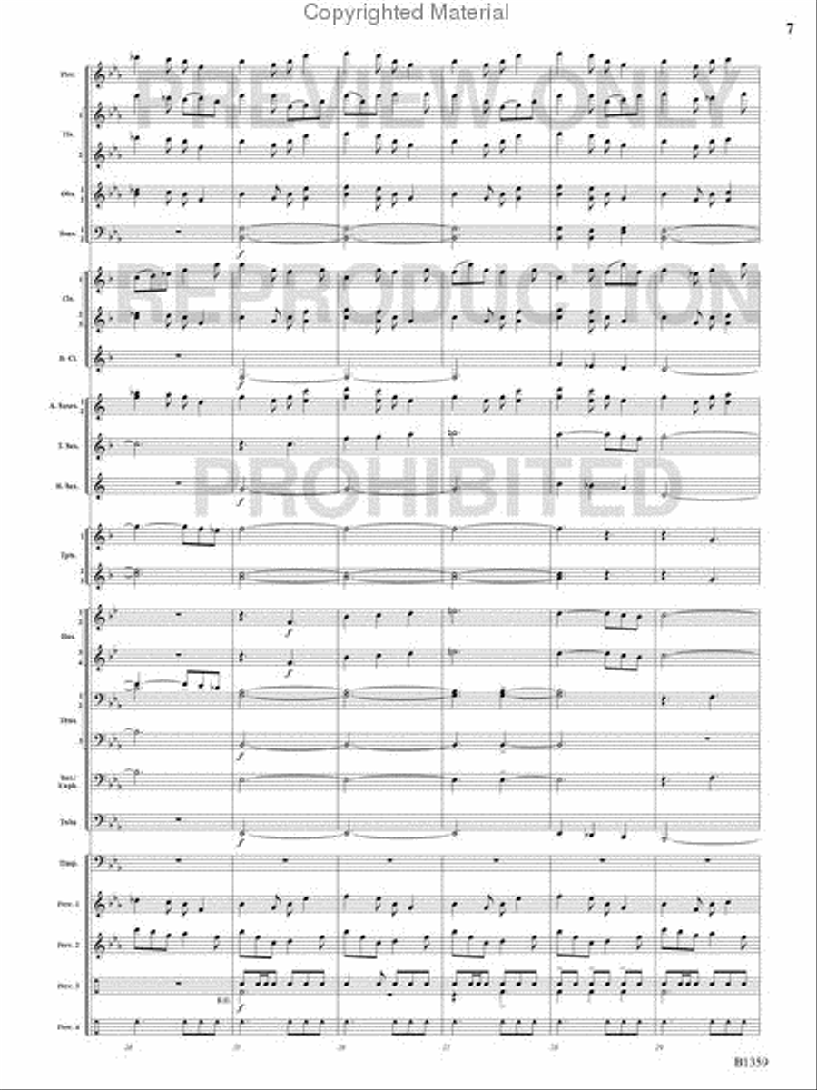 Raging Machines Raging Machines Concert Band scores gallery preview page 6