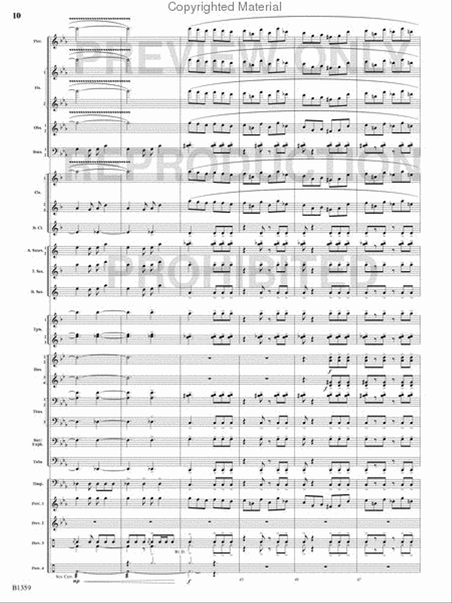 Raging Machines Raging Machines Concert Band scores gallery preview page 9