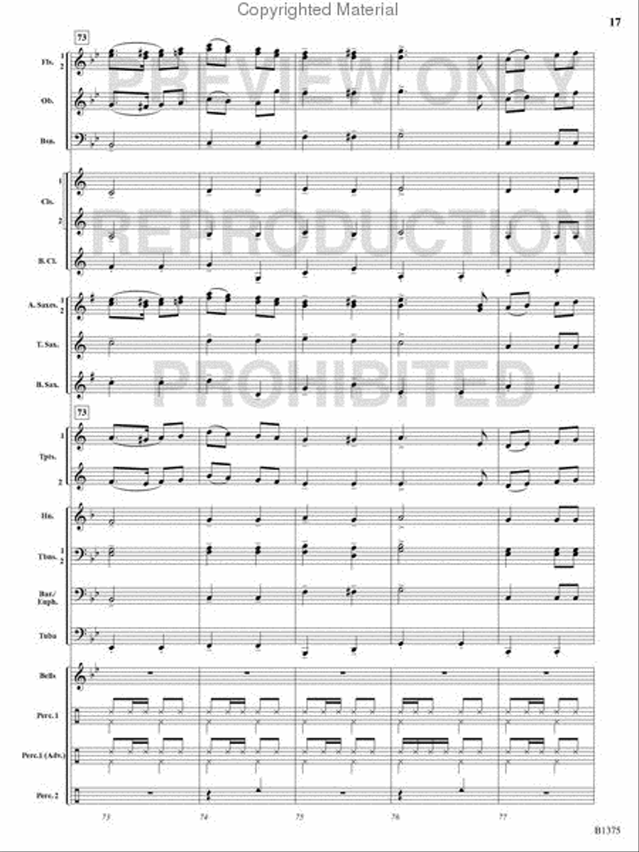 Excelsior! Excelsior! Concert Band scores gallery preview page 16