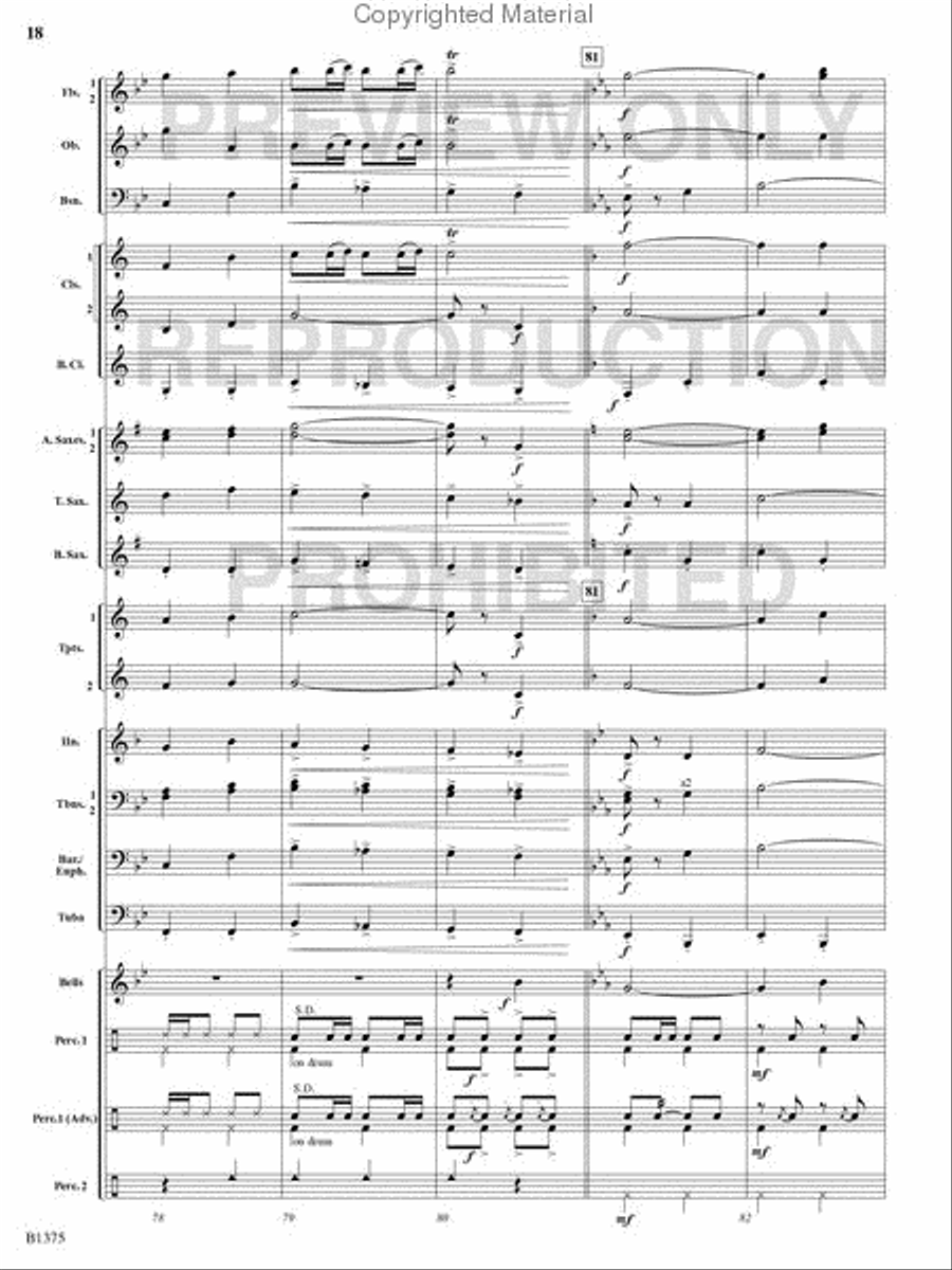 Excelsior! Excelsior! Concert Band scores gallery preview page 17